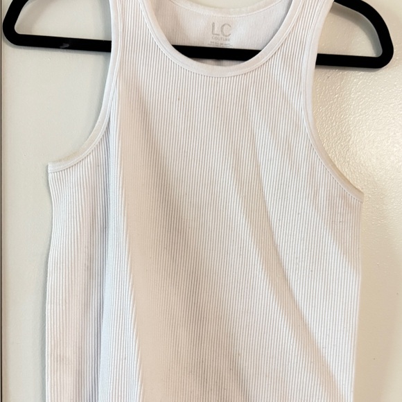 White Ribbed Tank Top - Picture 2 of 5